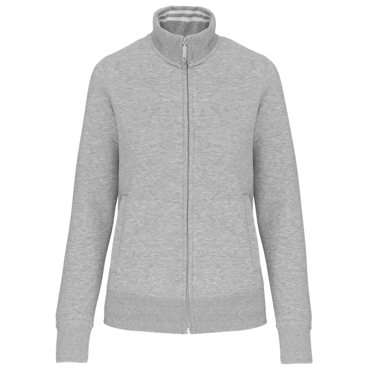 Veste molleton zippée femme Oxford Grey