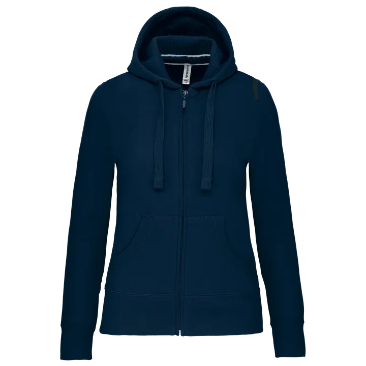 DAMEN KAPUZENSHIRT mit Reißververschluss Navy
