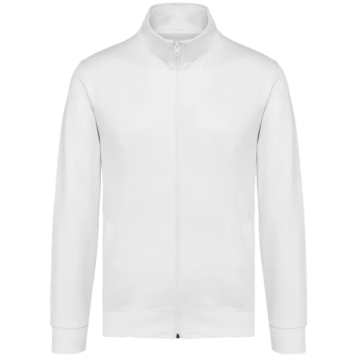 Sweatjacke mit Reißverschluss White