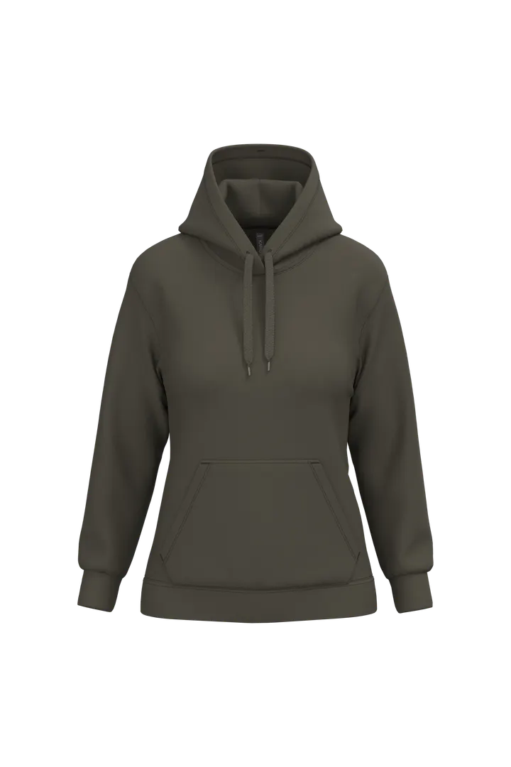 Sweat-shirt capuche femme Dark Khaki