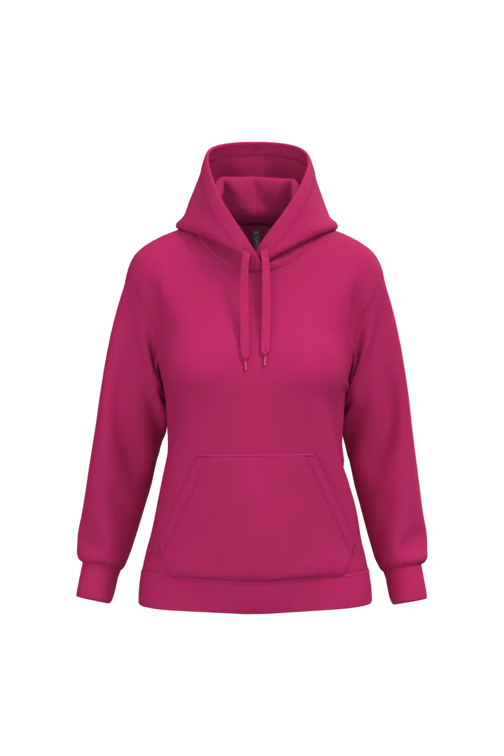 Sweat-shirt capuche femme Fuchsia