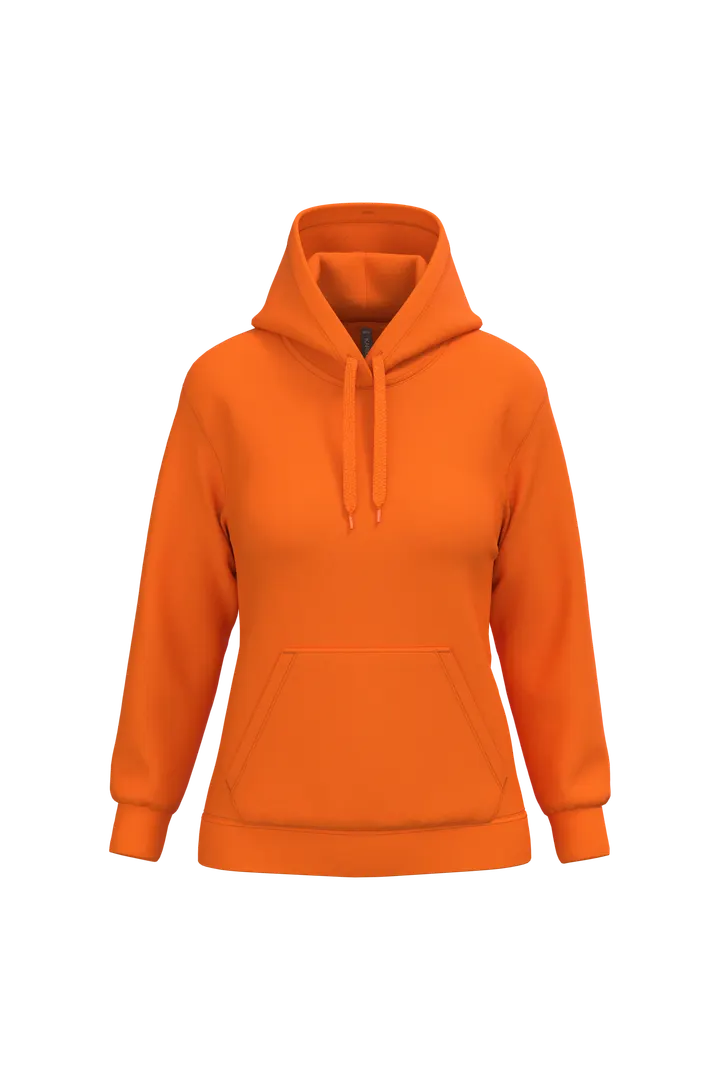 Sweat-shirt capuche femme Orange