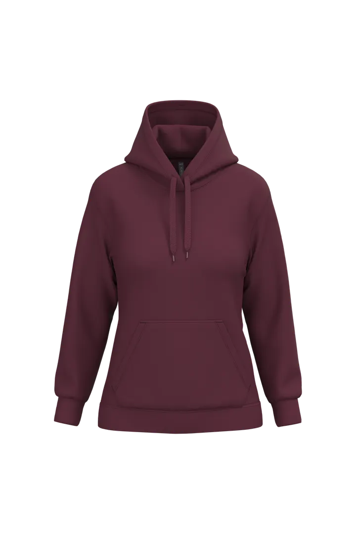 Sweat-shirt capuche femme Wine