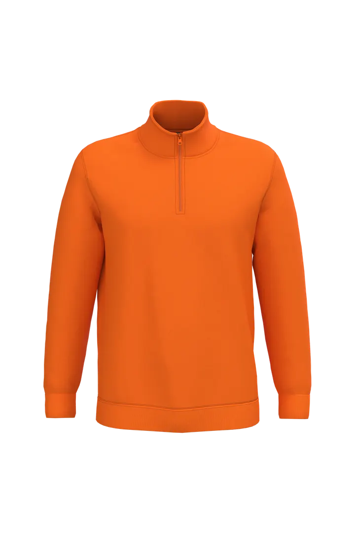 Sweatshirt 1/4-Reißverschluss Orange