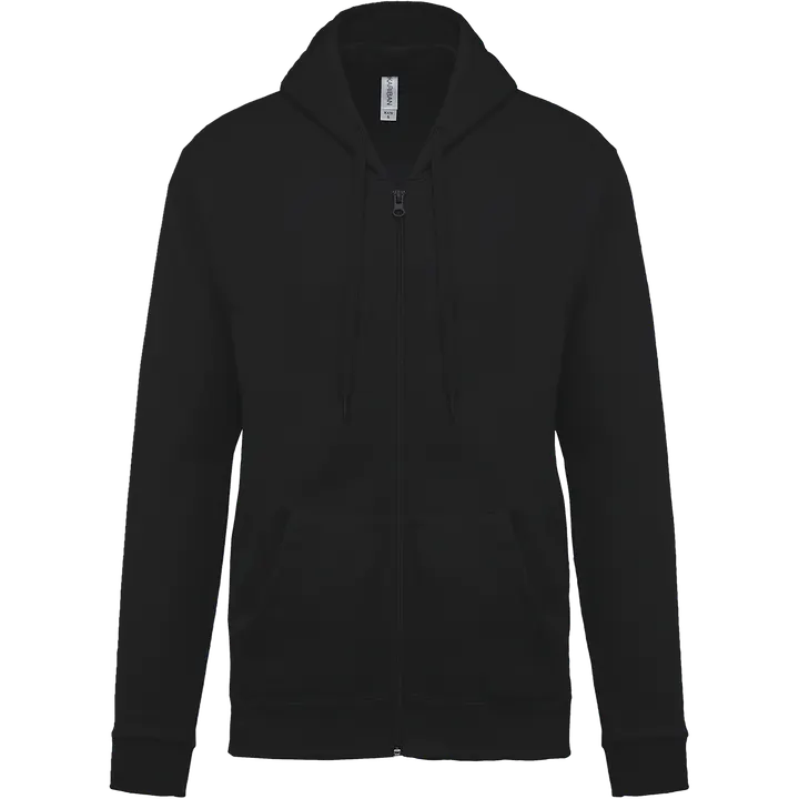 Sweat-shirt zippé capuche unisexe Black