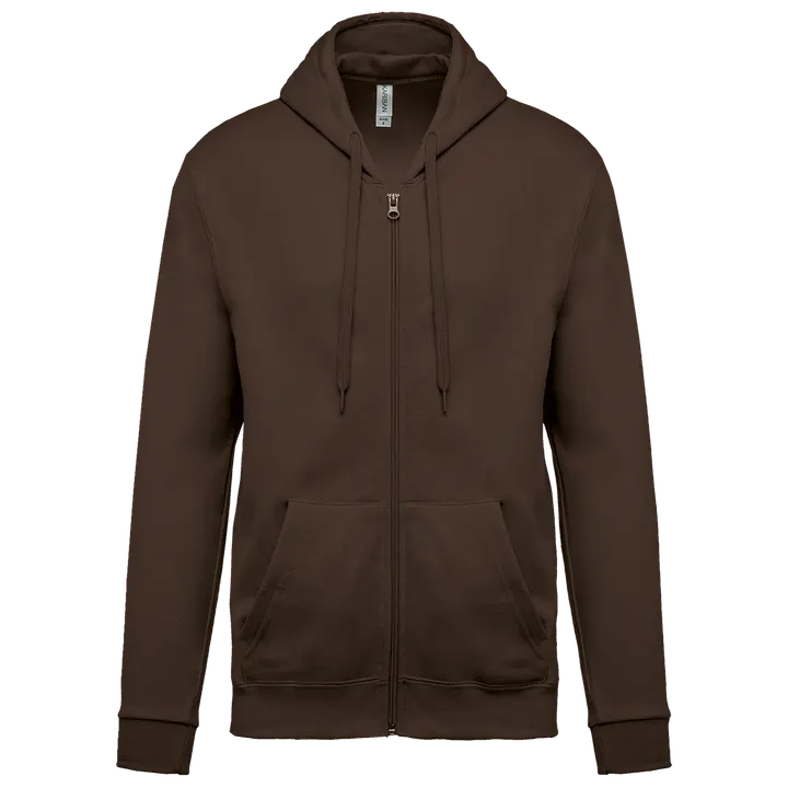 Sweat-shirt zippé capuche unisexe Chocolate