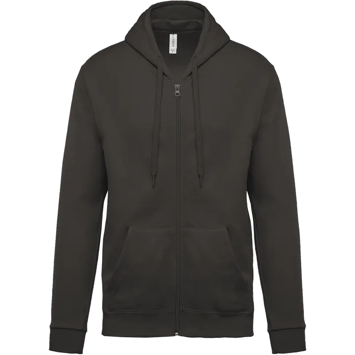 Sweat-shirt zippé capuche unisexe Dark Grey