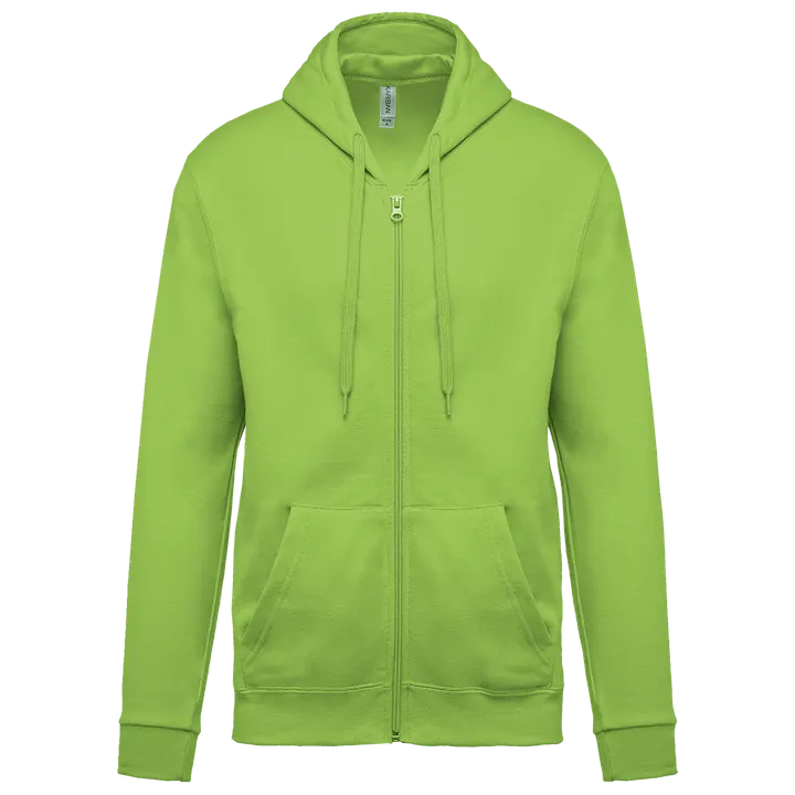 Sweat-shirt zippé capuche unisexe Lime