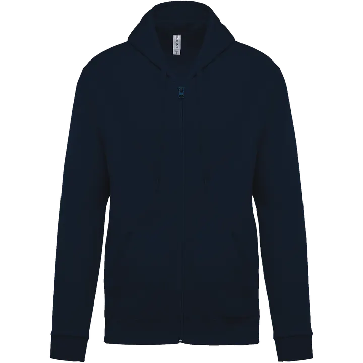 Sweat-shirt zippé capuche unisexe Navy