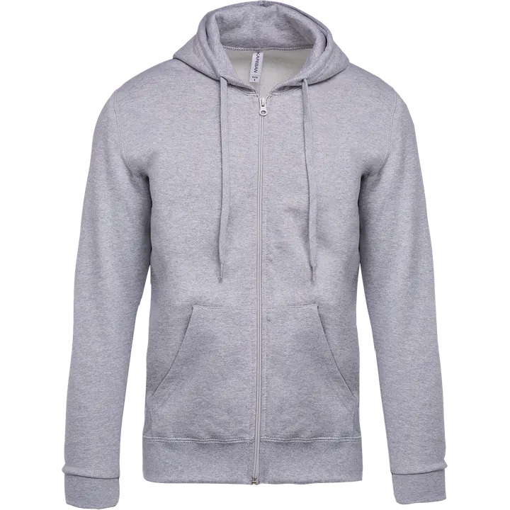 Sweat-shirt zippé capuche unisexe Oxford Grey