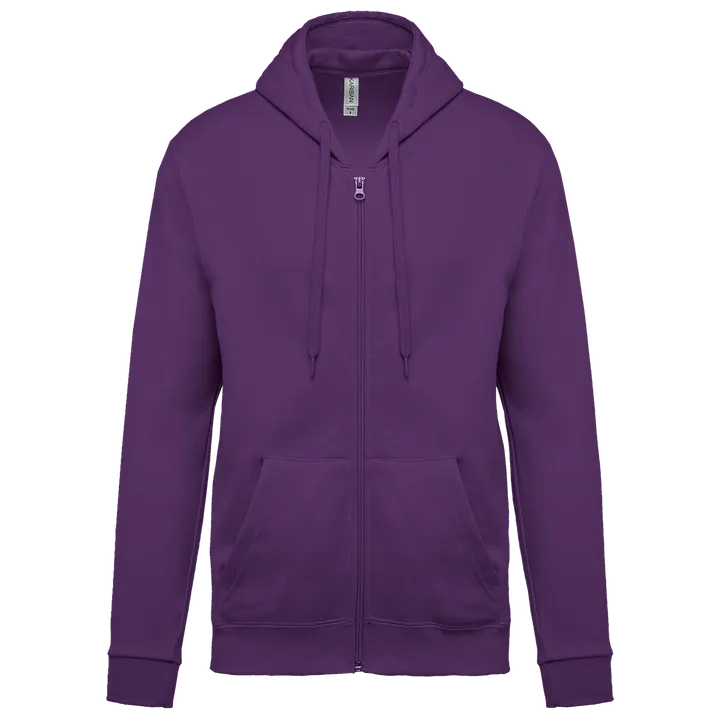 Sweat-shirt zippé capuche unisexe Purple