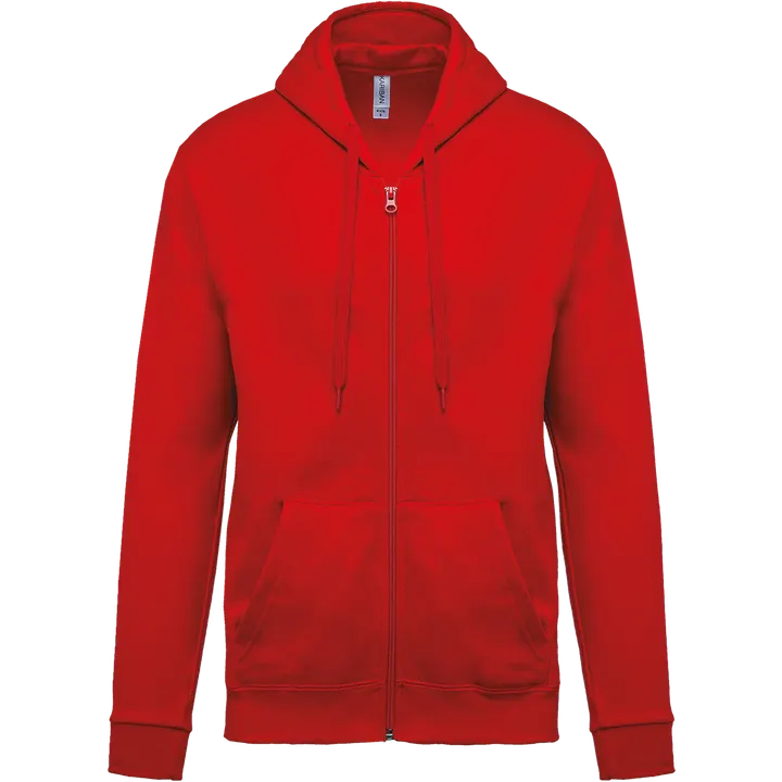 Sweat-shirt zippé capuche unisexe Red