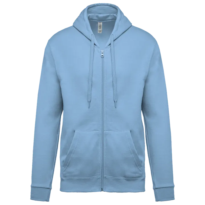 Sweat-shirt zippé capuche unisexe Sky Blue