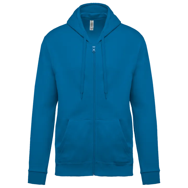 Sweat-shirt zippé capuche unisexe Tropical Blue