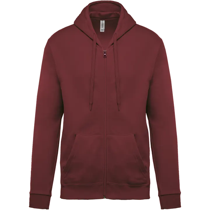 Sweat-shirt zippé capuche unisexe Wine