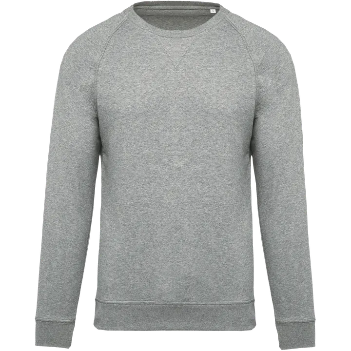 Herren Sweatshirt BIO-BAUMWOLLE Rundhalsausschnitt Raglanärmel Grey Heather