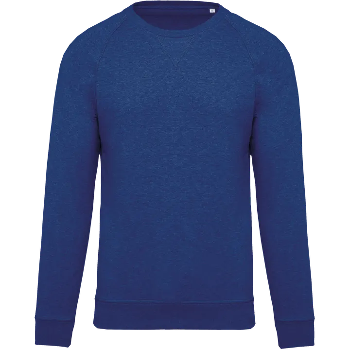 Herren Sweatshirt BIO-BAUMWOLLE Rundhalsausschnitt Raglanärmel Ocean Blue Heather