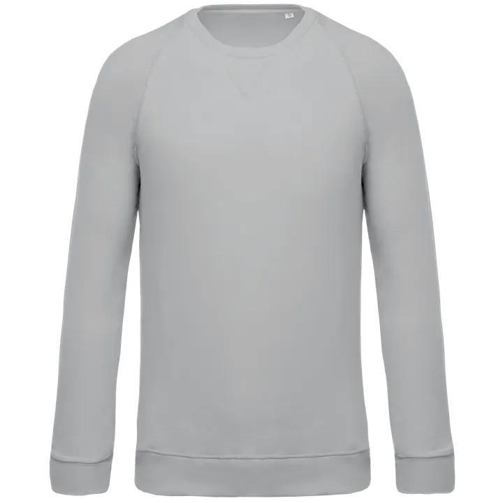 Herren Sweatshirt BIO-BAUMWOLLE Rundhalsausschnitt Raglanärmel Snow Grey