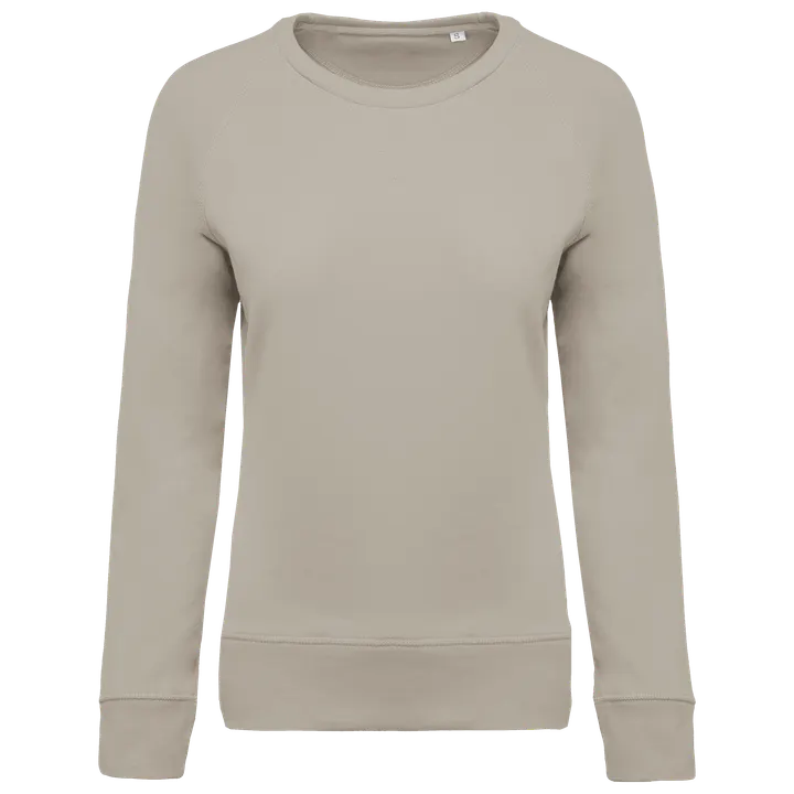 Damen Sweatshirt BIO-BAUMWOLLE Rundhalsausschnitt Raglanärmel Clay