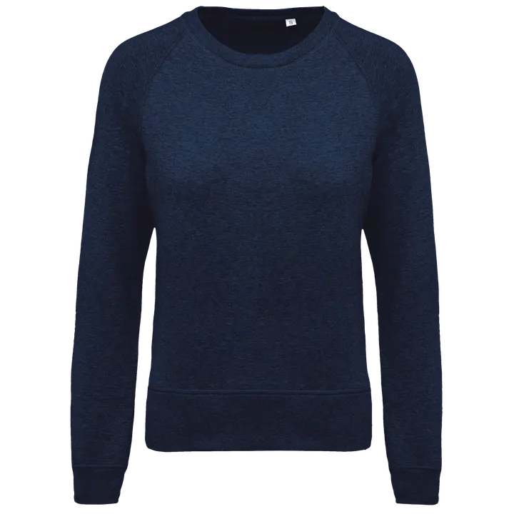 Damen Sweatshirt BIO-BAUMWOLLE Rundhalsausschnitt Raglanärmel French Navy Heather