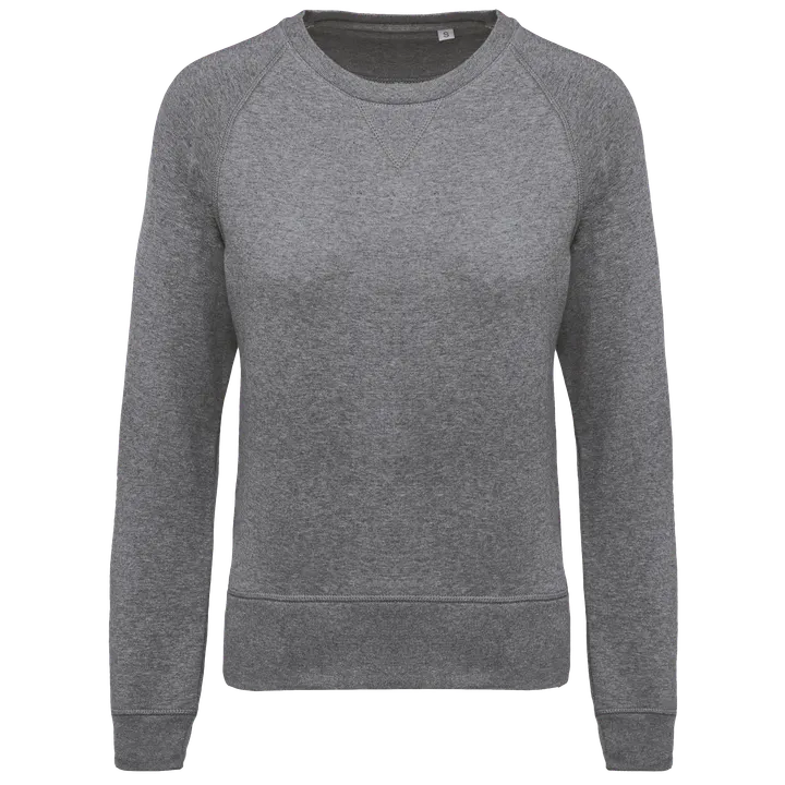 Damen Sweatshirt BIO-BAUMWOLLE Rundhalsausschnitt Raglanärmel Grey Heather