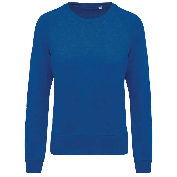 Damen Sweatshirt BIO-BAUMWOLLE Rundhalsausschnitt Raglanärmel Ocean Blue Heather