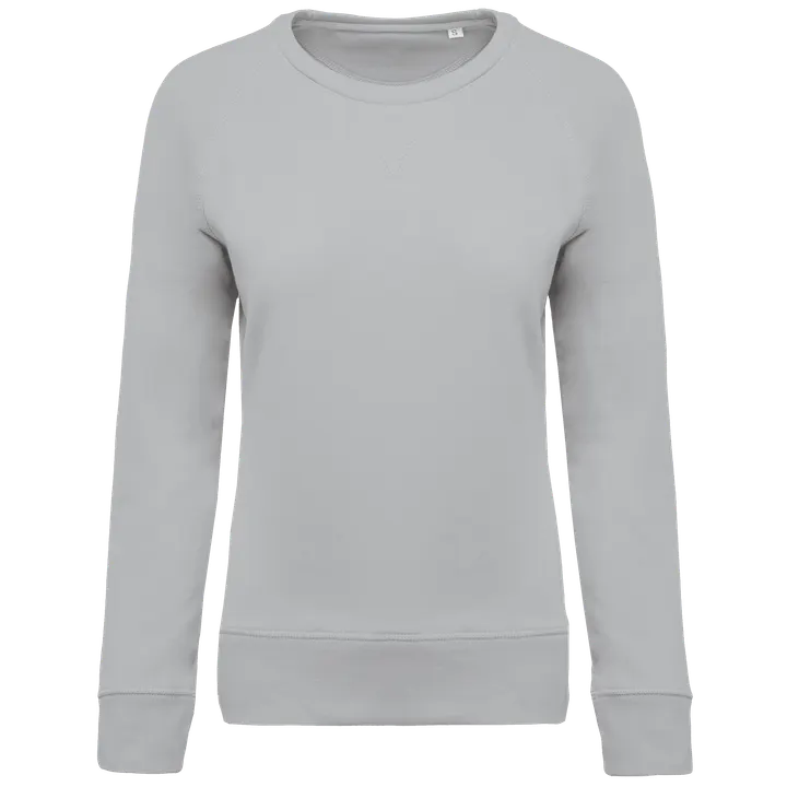 Damen Sweatshirt BIO-BAUMWOLLE Rundhalsausschnitt Raglanärmel Snow Grey