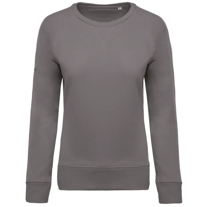 Damen Sweatshirt BIO-BAUMWOLLE Rundhalsausschnitt Raglanärmel Storm Grey