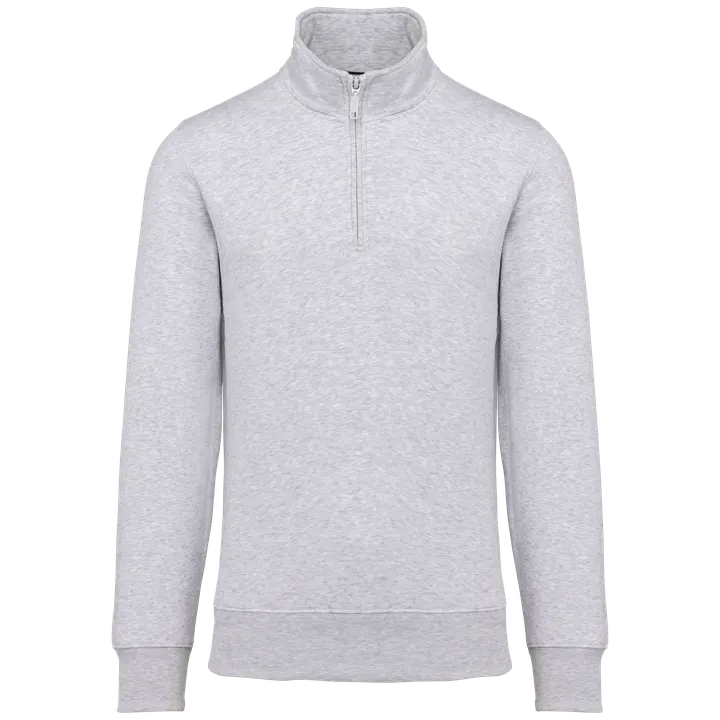 Sweatshirt mit Reißverschlusskragen Ash Heather