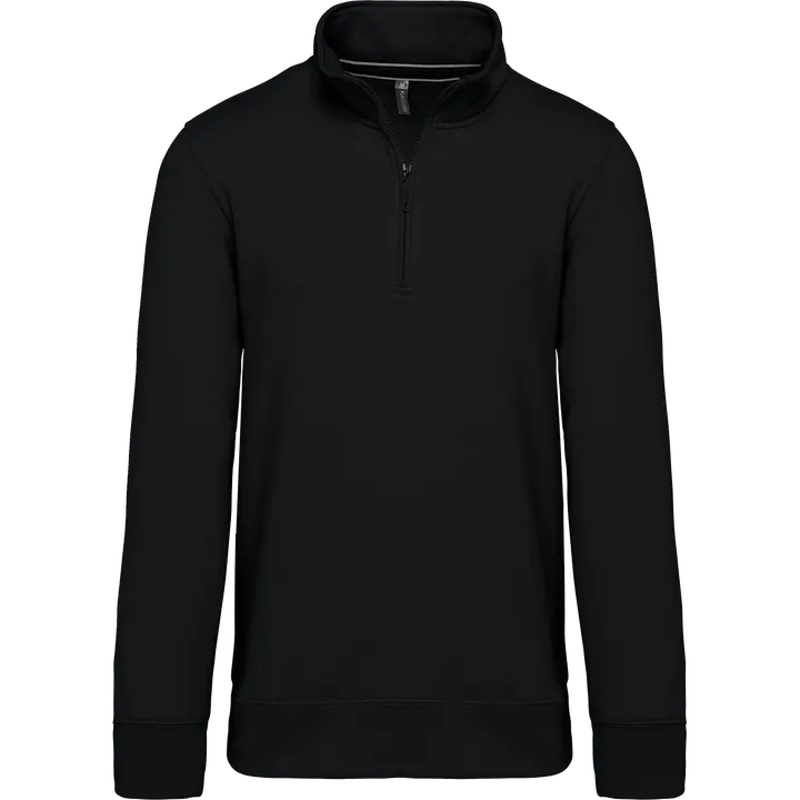 Sweatshirt mit Reißverschlusskragen Black