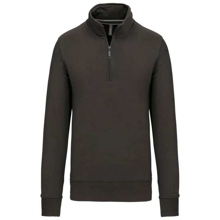 Sweatshirt mit Reißverschlusskragen Dark Grey