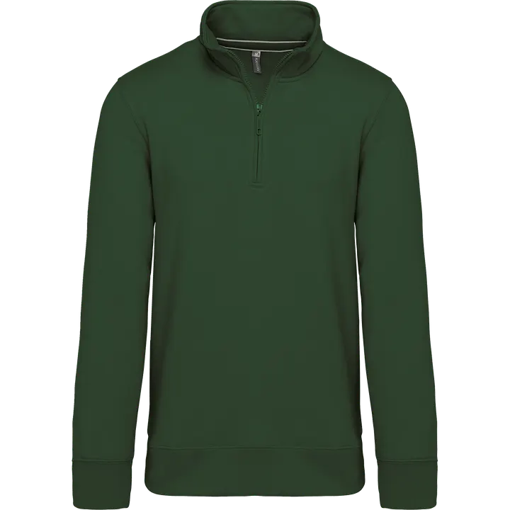 Sweatshirt mit Reißverschlusskragen Forest Green