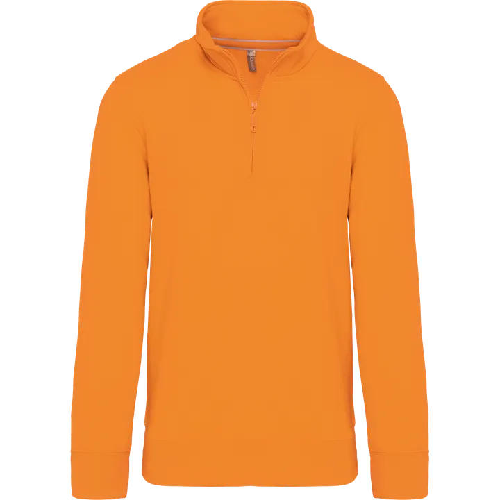 Sweatshirt mit Reißverschlusskragen Orange