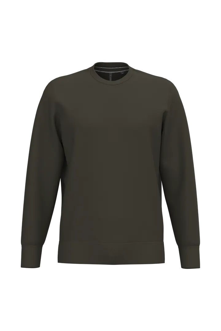 Sweatshirt mit Rundhalsausschnitt Dark Khaki