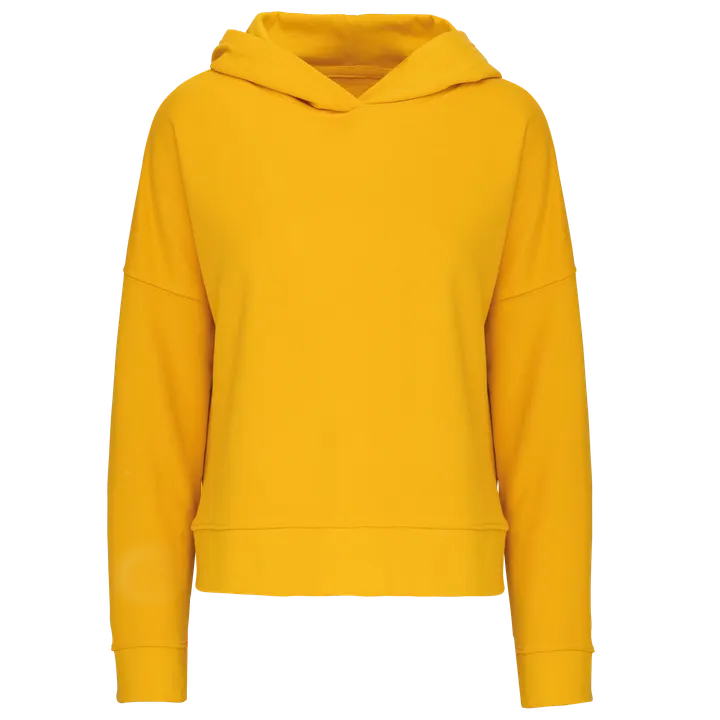 Bio-Damen-Sweatshirt Lounge mit Kapuze Mellow Yellow