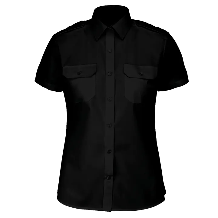 Kurzarm-Pilotenhemd für Damen Black