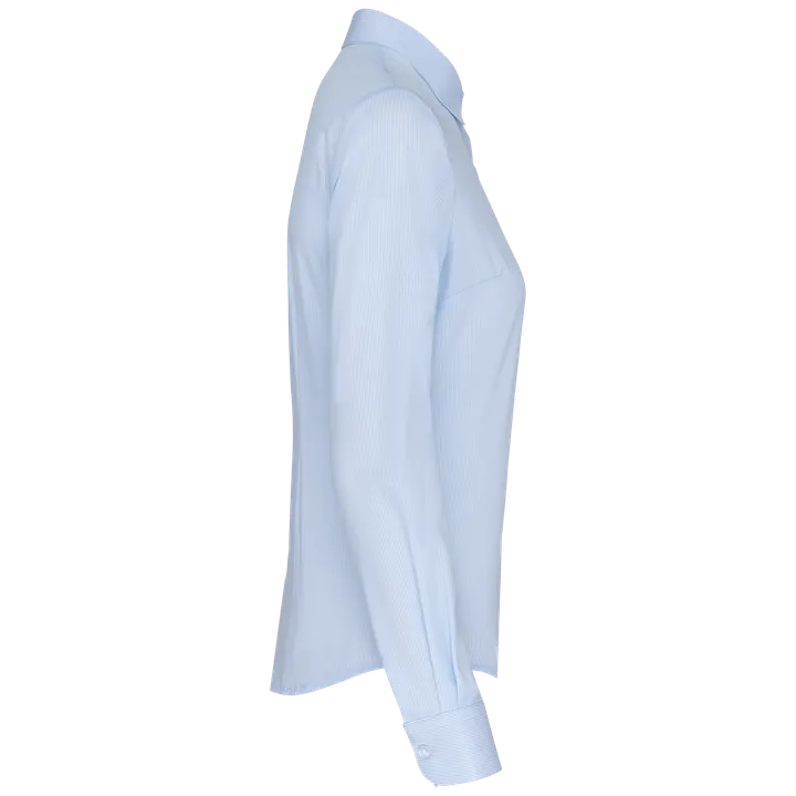 Chemise popeline manches longues femme Striped Pale Blue / White