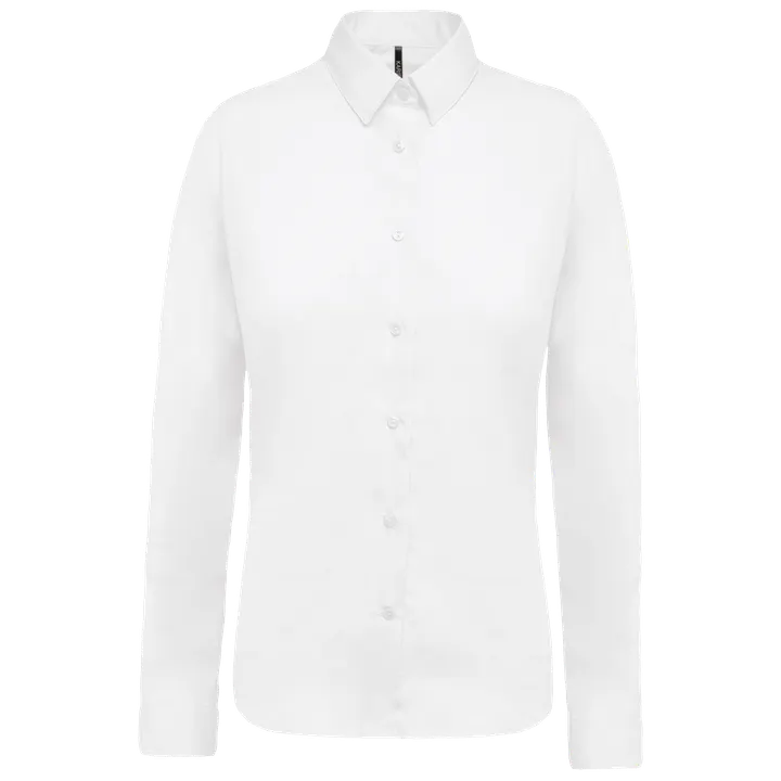 Chemise popeline manches longues femme White