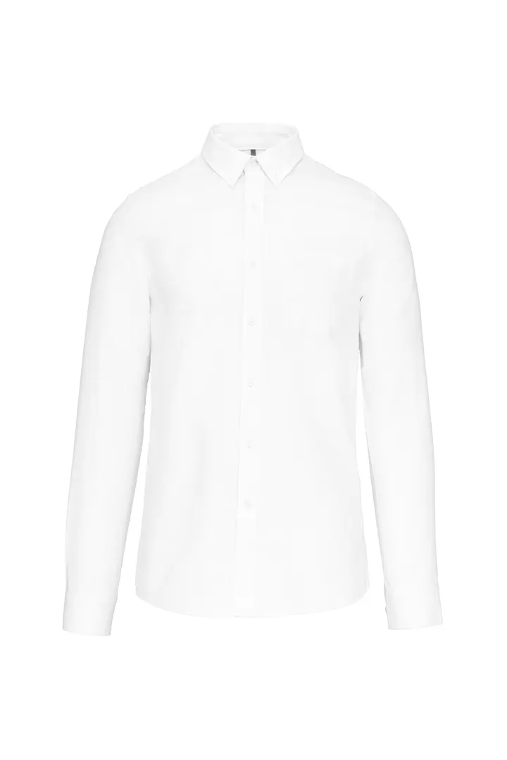 Chemise Oxford lavée manches longues White