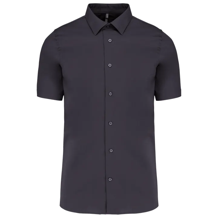 Chemise coton / élasthanne manches courtes Zinc