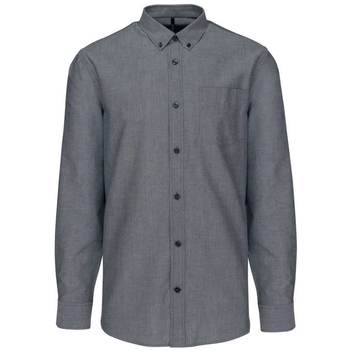 Herren Oxfordhemd Langarm Oxford Shadow Navy