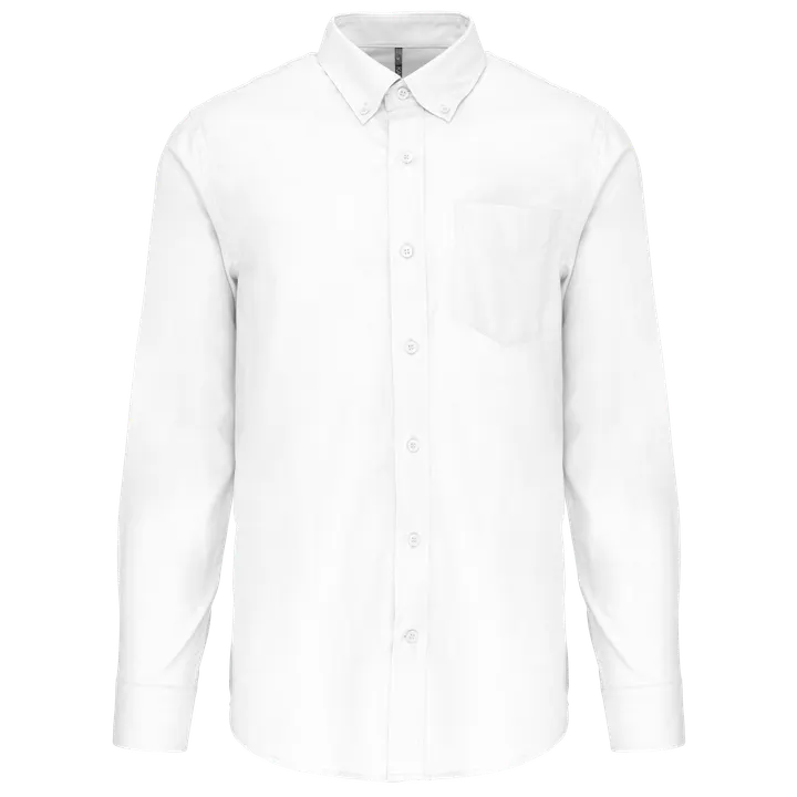 Herren Oxfordhemd Langarm White
