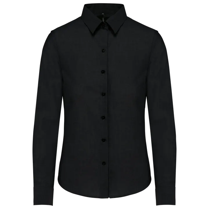 Chemise Oxford manches longues femme Black