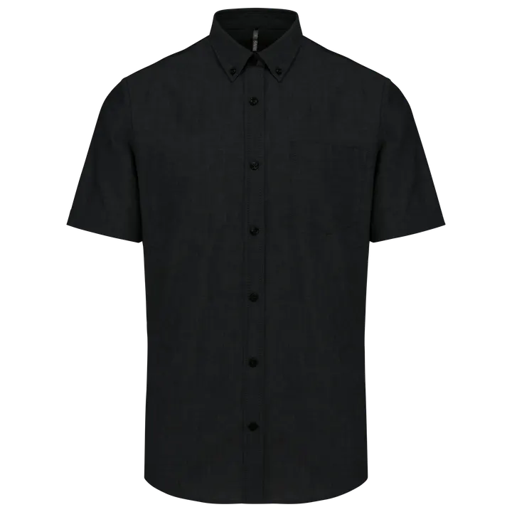 Chemise Oxford manches courtes Black