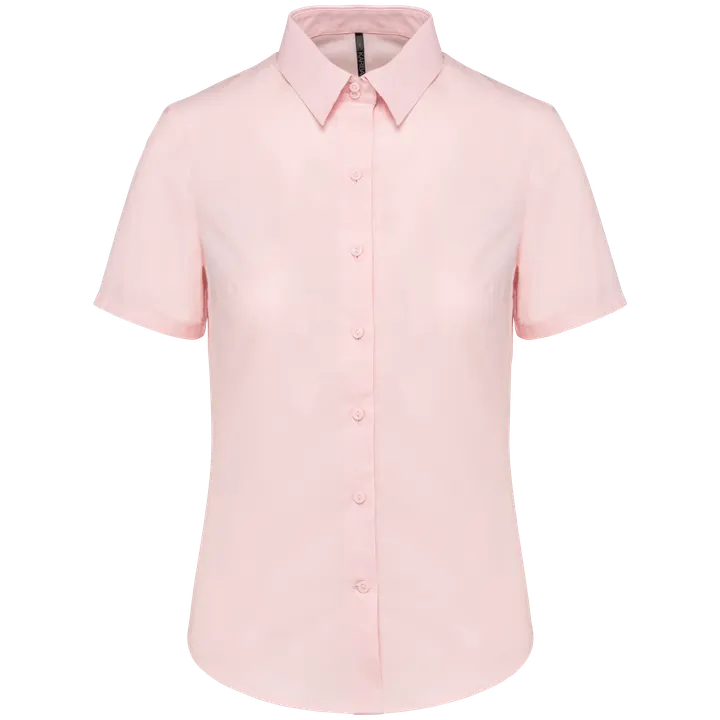 Damen Oxford Kurzarmbluse Oxford Pale Pink