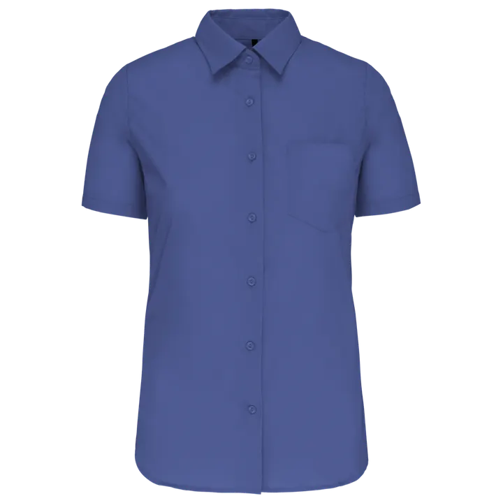 Chemise popeline manches courtes femme Cobalt Blue