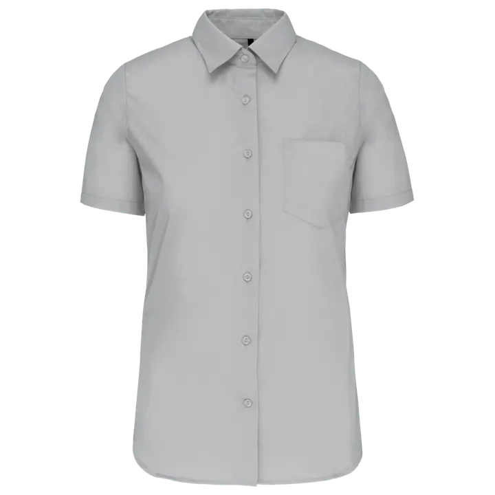 Chemise popeline manches courtes femme Snow Grey