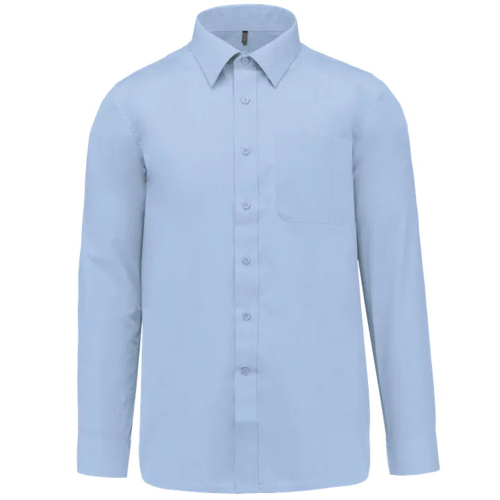 Popeline-Hemd Baumwollpolyester pflegeleicht für Herren Bright Sky
