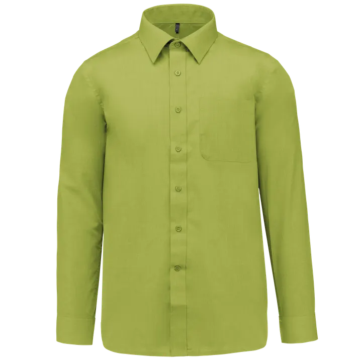 Popeline-Hemd Baumwollpolyester pflegeleicht für Herren Burnt Lime