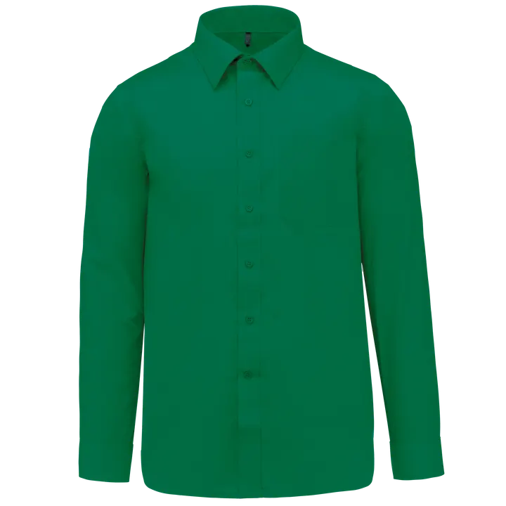 Popeline-Hemd Baumwollpolyester pflegeleicht für Herren Kelly Green